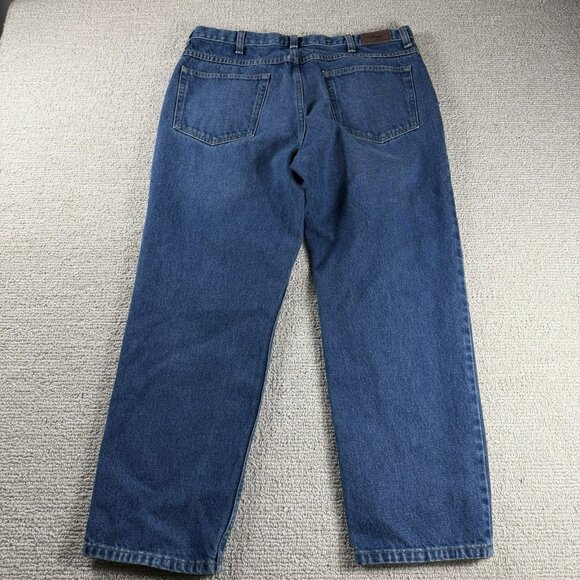 L.L. Bean Relaxed Fit Straight Leg Denim Jeans Blue Men’s Size 37 x 28 - Picture 4 of 5